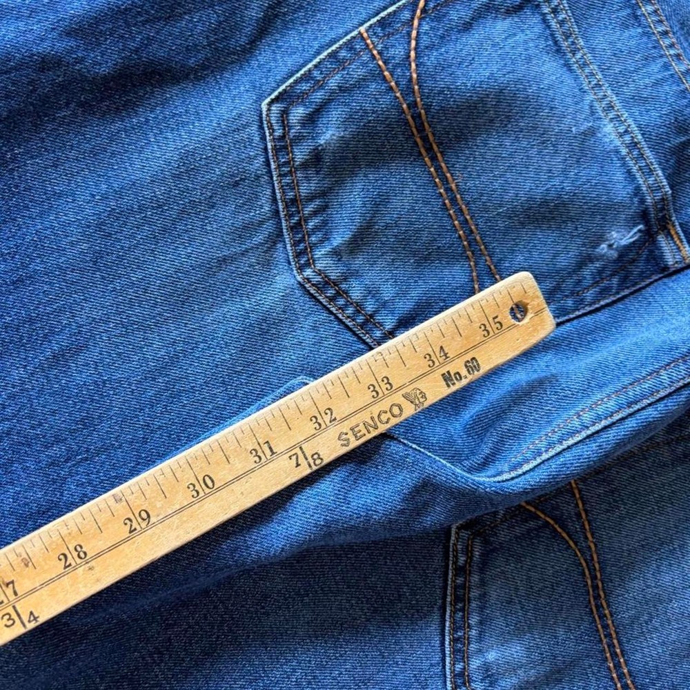 Hollister Loose Fit Blue Jeans Mens 34x34 Vintage 2000s Y2K Skater Baggy Denim - Picture 6 of 6